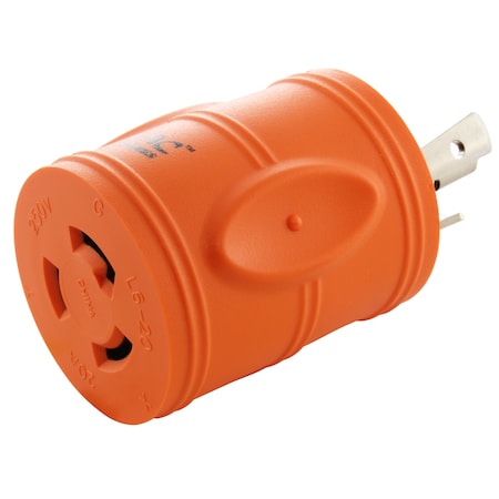 Ac Works Plug Adapter, L6-20R, L6-30P, L6-20P, 0 ft., Orange ADL630L620